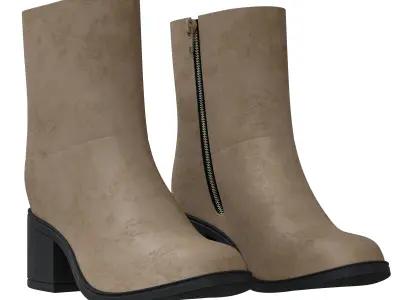 Easy Spirit Ilsa Brown boots 3D model