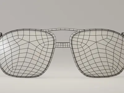 SunGlasses Low Poly Game ready Model Retro sunglasses model Low-poly 3D model