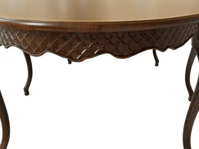 Classic table with carvings 2700 3D model