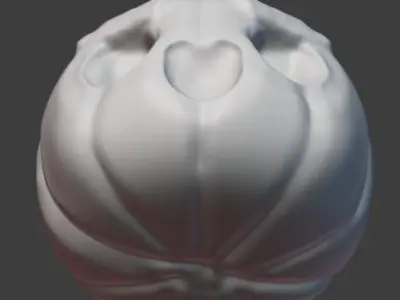 Cute afraid Pumpkin  Free 3D model