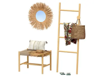 Enzo decor for the hallway loft style boho ethnic 3D model