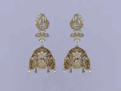 Traditional Jhumka 3D model