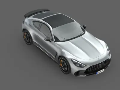 Mercedes-Benz AMG GT Coupe 2024 Low-poly 3D model