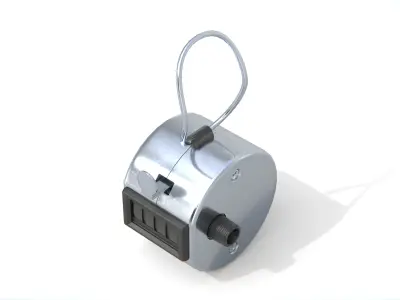 Hand Tally Counter Low-poly 3D model