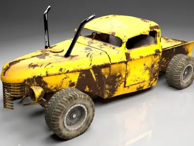 1939 Dodge D12 Char bone  Low-poly 3D model