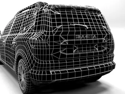 DACIA JOGGER 2023 Low-poly 3D model