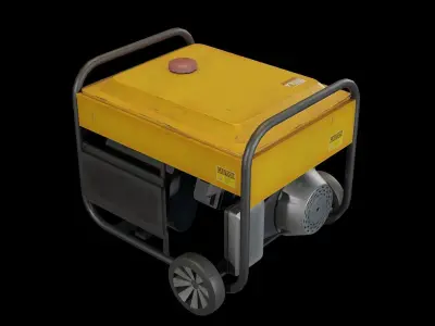 Electric Power Generator Low-poly 3D model