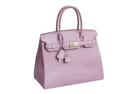 Pink Leather Handbag 3D model