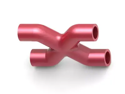 Creative Four Way Pipe Fitting 3D print model