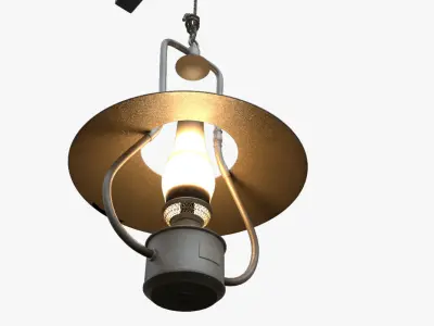 Bronze Oil Lamp 3D model