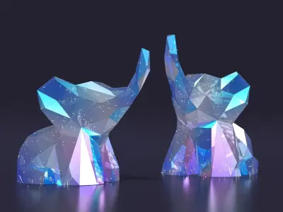 elephant Low-poly 3D model