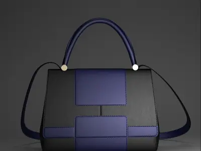 MaxMara Jbag Black Low-poly 3D model