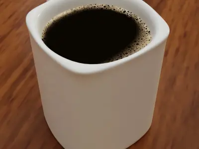 Cup of Coffee Low-poly 3D model