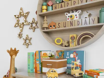 toys and funiture set 100 3D model