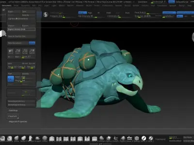Stylized Turtle High poly 3D model