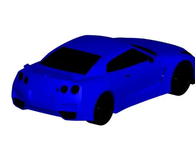 Nissan GTR 3D model shop