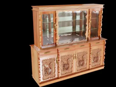 Medieval display cabinet 3D model