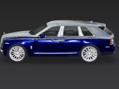 Classic Two-Tone Royal Luxury SUV 3D Model Low-poly 3D model