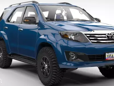 TOYOTA FORTUNER SW4 2014  Low-poly 3D model