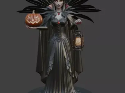 Halloween Demoness 3D Model for 3D Print 3D print model