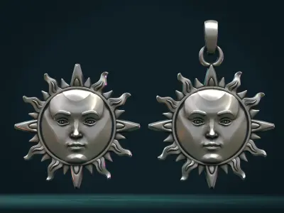 Sun Pendant II 3D print model