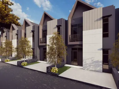 Porject mini Housing  Low-poly 3D model