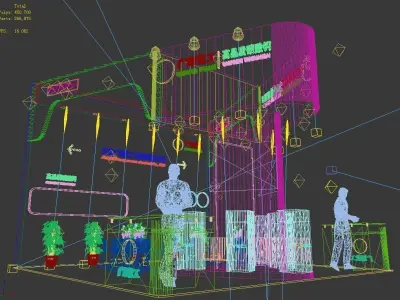 Booth - Area - 6X6-3DMAX2009-03 3D model