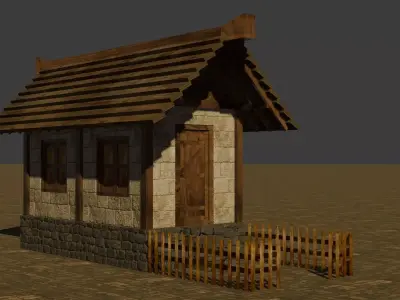 Medieval House 2 Free low-poly 3D model