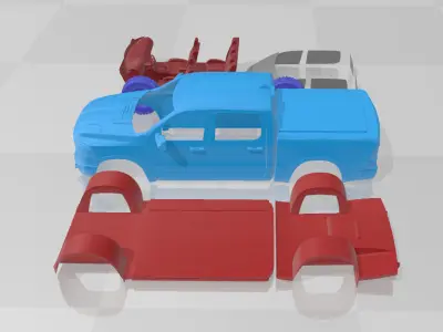 RAM 1500 2025 - Separate Parts STL Model 3D print model