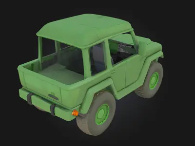 Green Adventure Jeep  Ready for Any Terrain 3D model