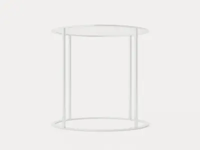 Drum Table - Chrome Low-poly 3D model