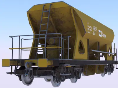 Hopper wagon PBR II 3D model