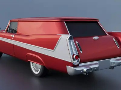 Plymouth Suburban Panel Wagon 1958 3D print model