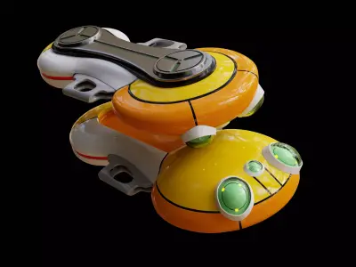 Sonic Riders Zero Gravity Yellow Tail CGI Model 3D model