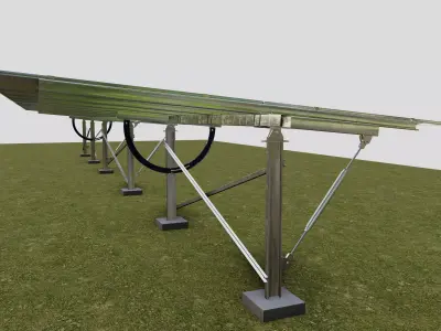 Manual Tracker Solar Energy Structure Type-3 3D model