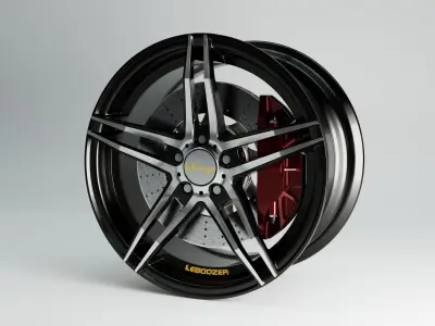 Modern and game-ready Rim 001 Low-poly 3D model