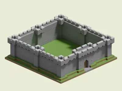 Castle Walls 3D model