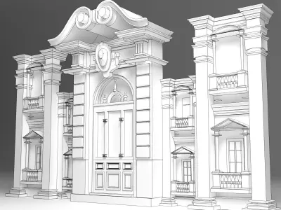 English Wall 3D model purchase