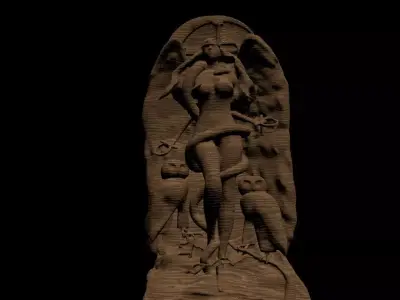 Lilith statue Low-poly 3D model