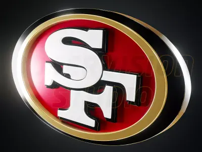 San Francisco 49ers logo - Cinematic - 3D print 3D model
