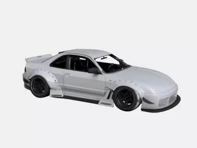 Track Focused Sports Car Aerodynamic Performance Design 3D model