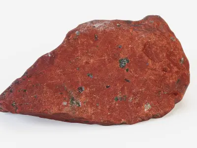 Small Red Stone PBR Low-poly 3D model