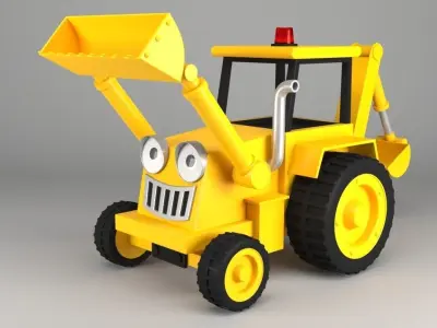Jcb Bob The Builder Jcb Rigged 3D model