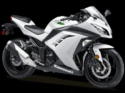 motorcycle kawasaki ninja Free low-poly 3D model