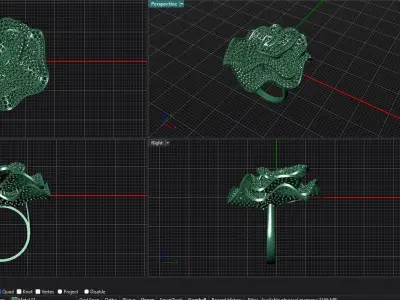 flower ring Free 3D print model purchase