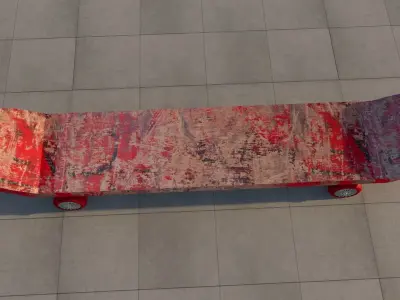 Skateboard with paint 3D model