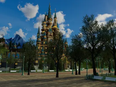 Disney Castle only objects pack 3D model