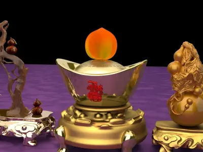 Chinese  gourd tree 3D model