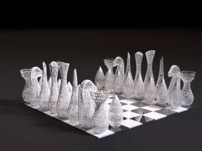 Chess voronoi 3D print model
