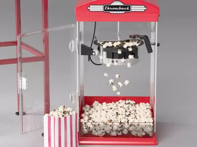 Movie Theater Popcorn Machine Low-poly 3D model